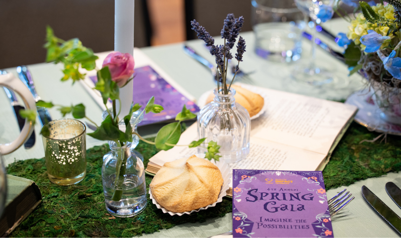 Purple Finch Events gala table setting